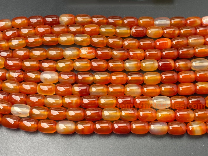15" 10x14mm red Agate barrel drum beads semi precious stone