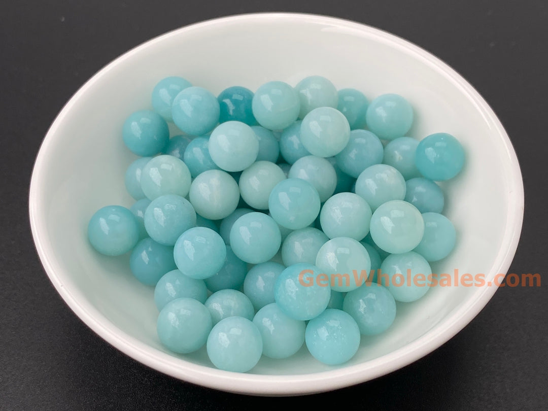 10pcs 8mm Natural amazonite stone Undrilled round beads