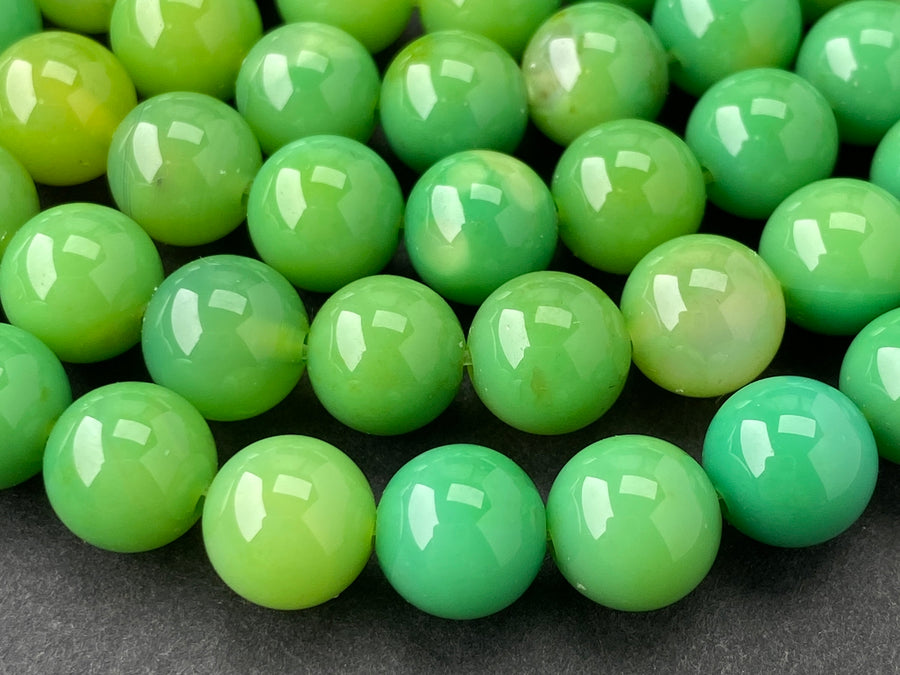 8mm Mix grass Green fire agate round beads, 15"