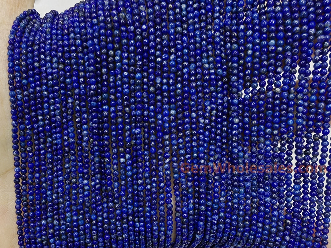 15.5" 2mm Genuine Natural Lapis lazuli stone round beads