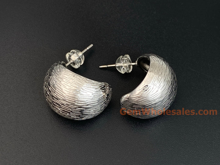 20x16mm Silver color brass earrings, fashion earrings for her, petal