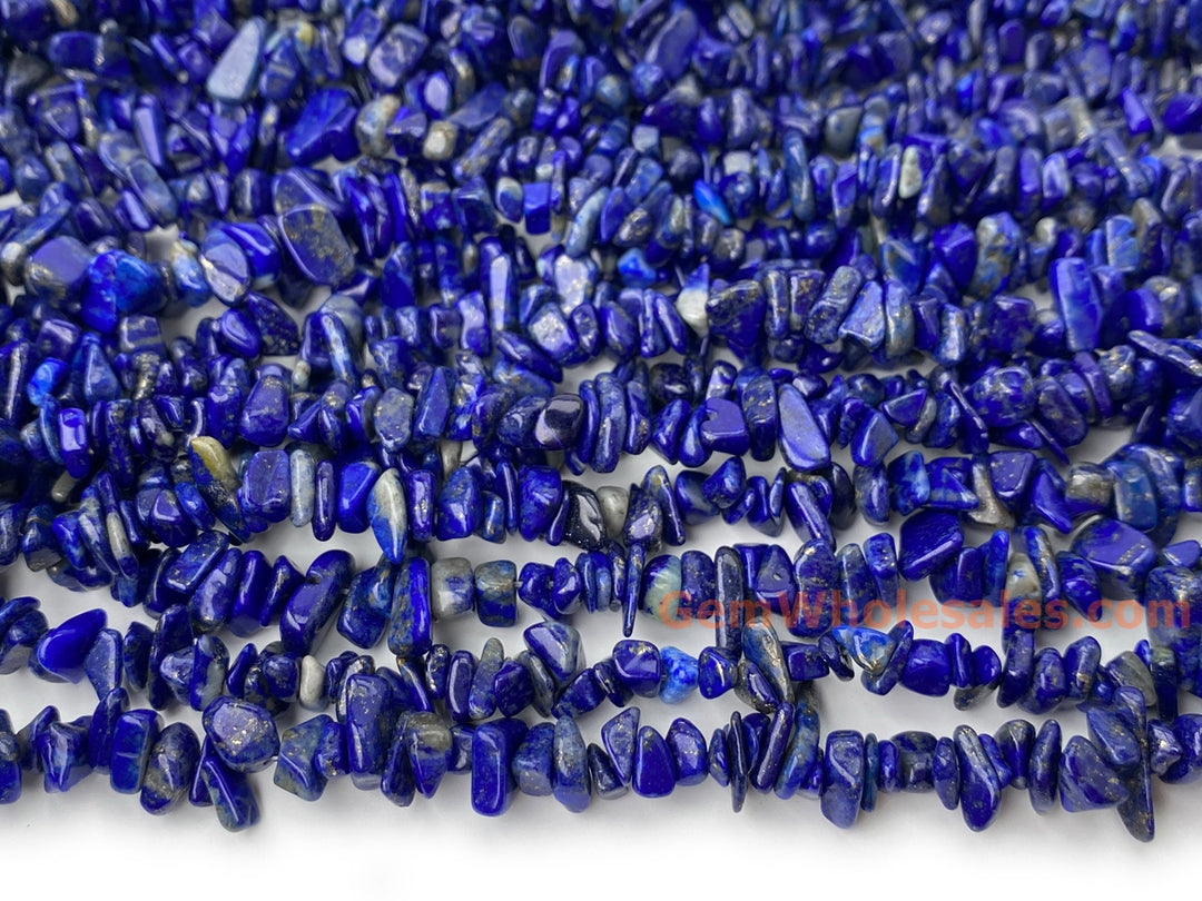 5x10mm A Natural Lapis lazuli stone chips beads, 32"