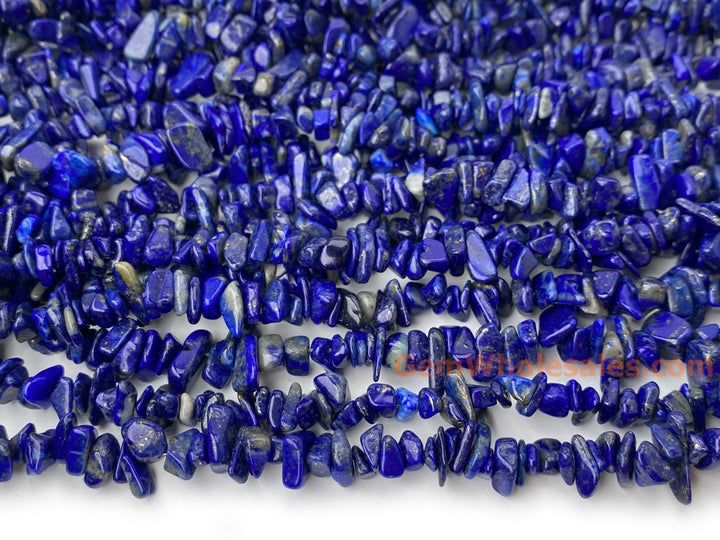 5x10mm A Natural Lapis lazuli stone chips beads, 32"