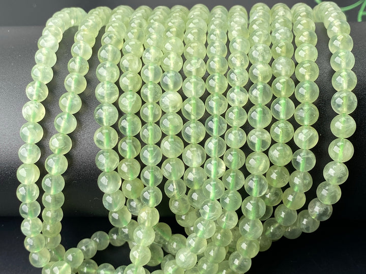 15.5" 6mm AA Natural prehnite stone Round beads