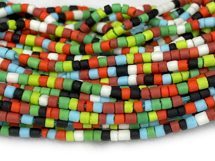2mm multi color glass seed beads