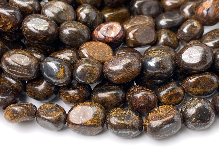 15.5" 6~8mm/8~10mm Natural Bronzite jasper pebbles beads,potato beads
