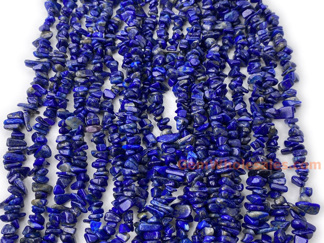 5x10mm A Natural Lapis lazuli stone chips beads, 32"