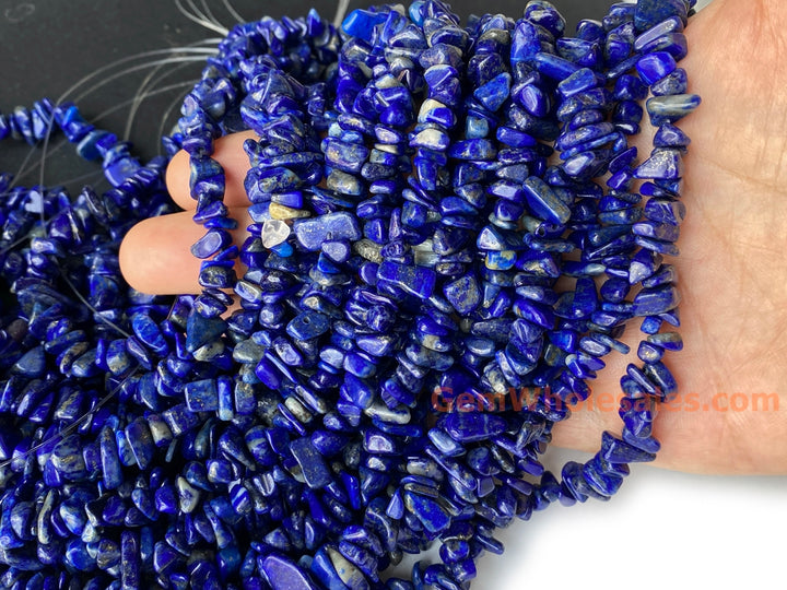 5x10mm A Natural Lapis lazuli stone chips beads, 32"