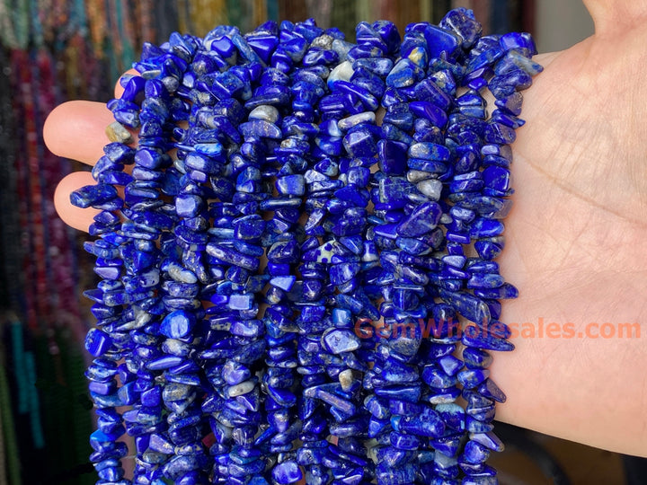 5x10mm A Natural Lapis lazuli stone chips beads, 32"