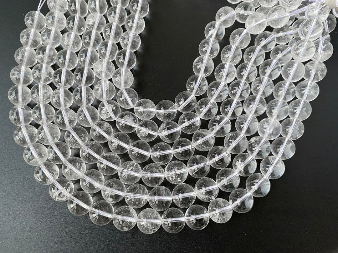 14.5" 14mm Natural rock crystal quartz round beads 1.5mm hole AB