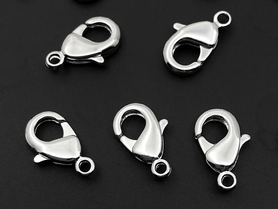 20PCS 12x6mm Silver color Brass metal jewelry lobster claw clasps