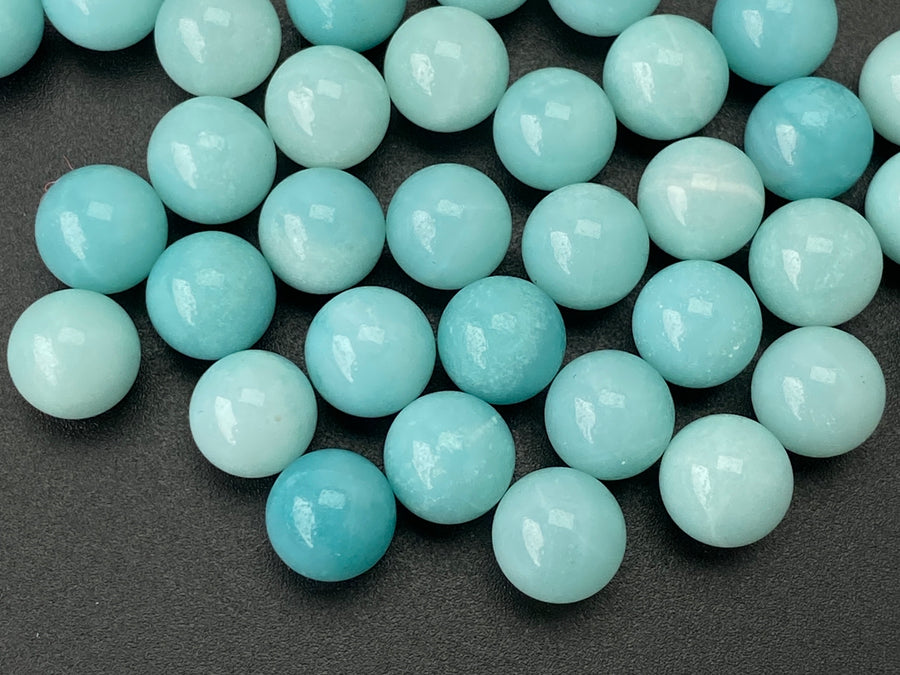 8mm Amazonite undrilled beads for jewelry making