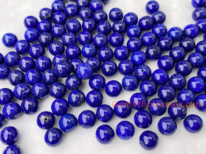 10pcs AAA 10mm natural Lapis lazuli stone round beads halfdrilled