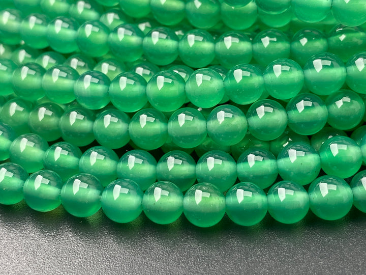6mm green agate beads for jewelry making