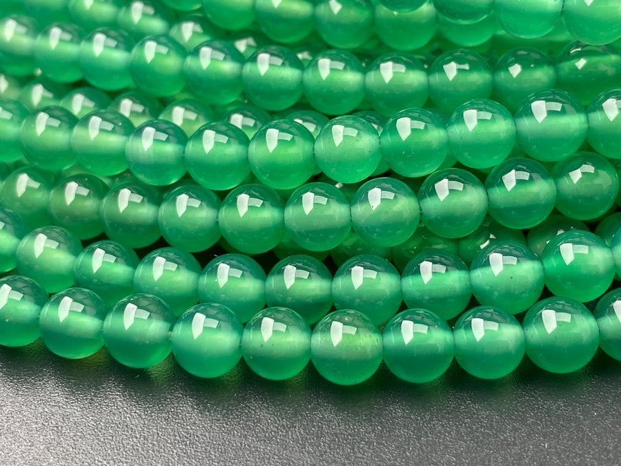 6mm green agate beads for jewelry making