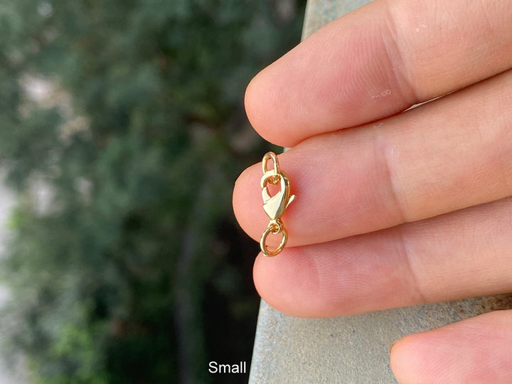 10PCS 10x5mm gold plated brass metal jewelry lobster claw clasps