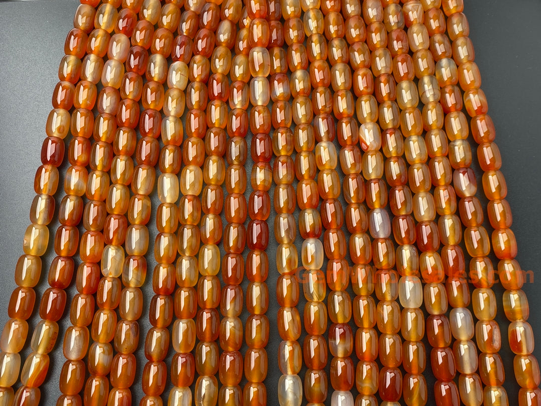 15" 10x14mm red Agate barrel drum beads semi precious stone