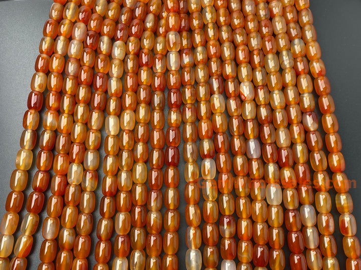 15" 10x14mm red Agate barrel drum beads semi precious stone