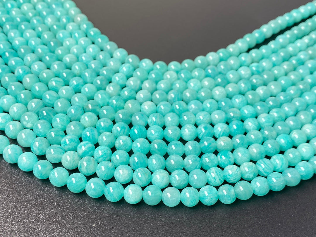 15.5" 8mm AA Natural amazonite stone round jewelry beads Mozambique