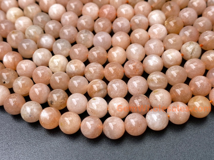 15.5" 6mm natural Sunstone round gemstone beads