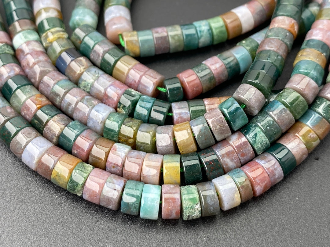 3x6mm Inian agate heishi beads for jewelry making
