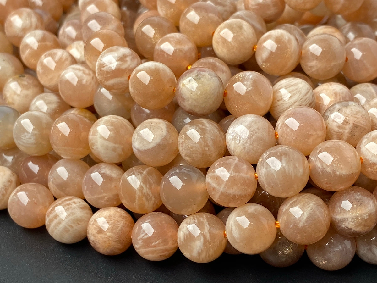 15.5" 8mm natural Sunstone round jewelry beads, semi precious stone