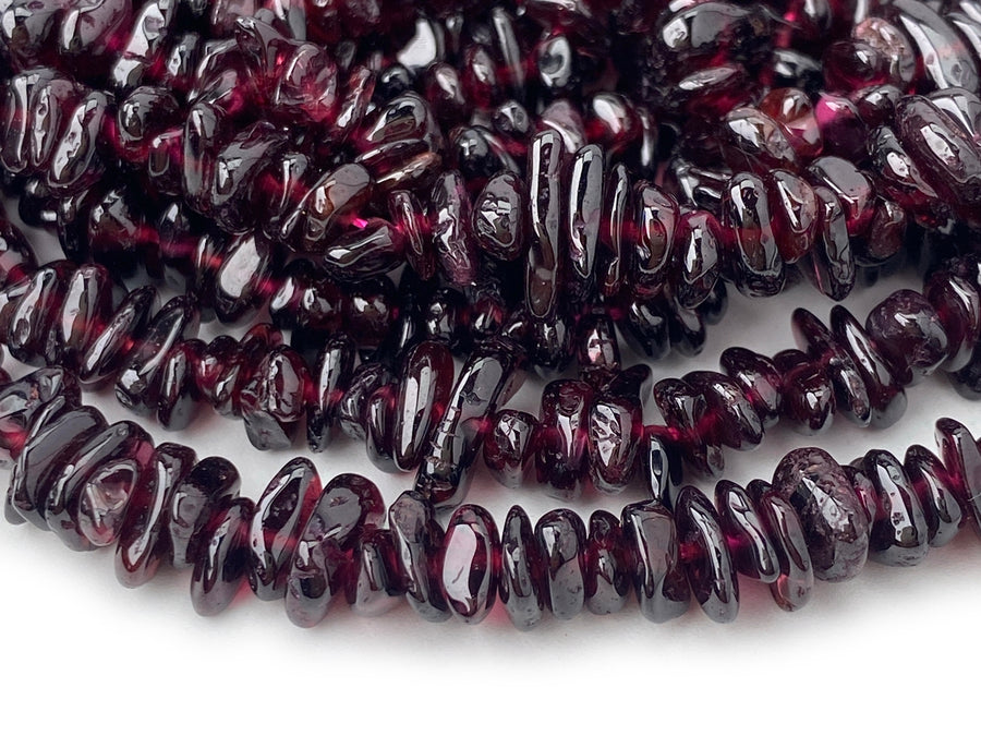 5x10mm natural AA Garnet stone chips beads