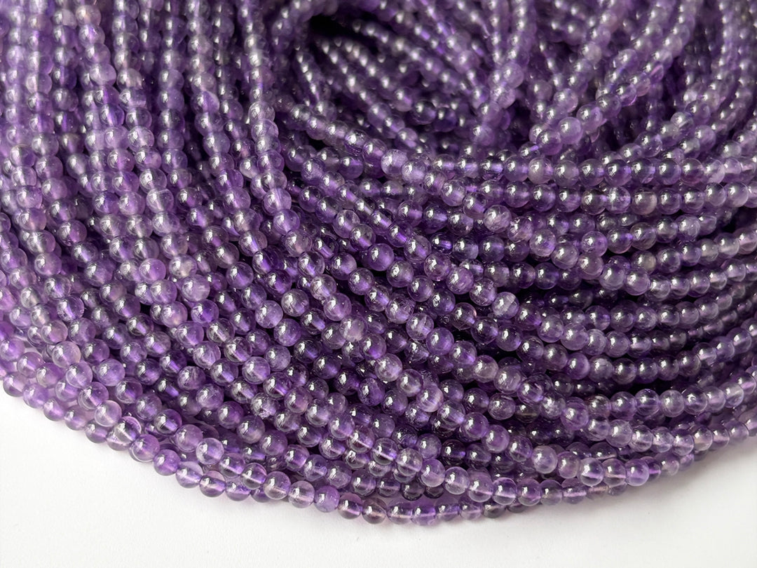 2mm Natural amethyst round beads for jewelry making