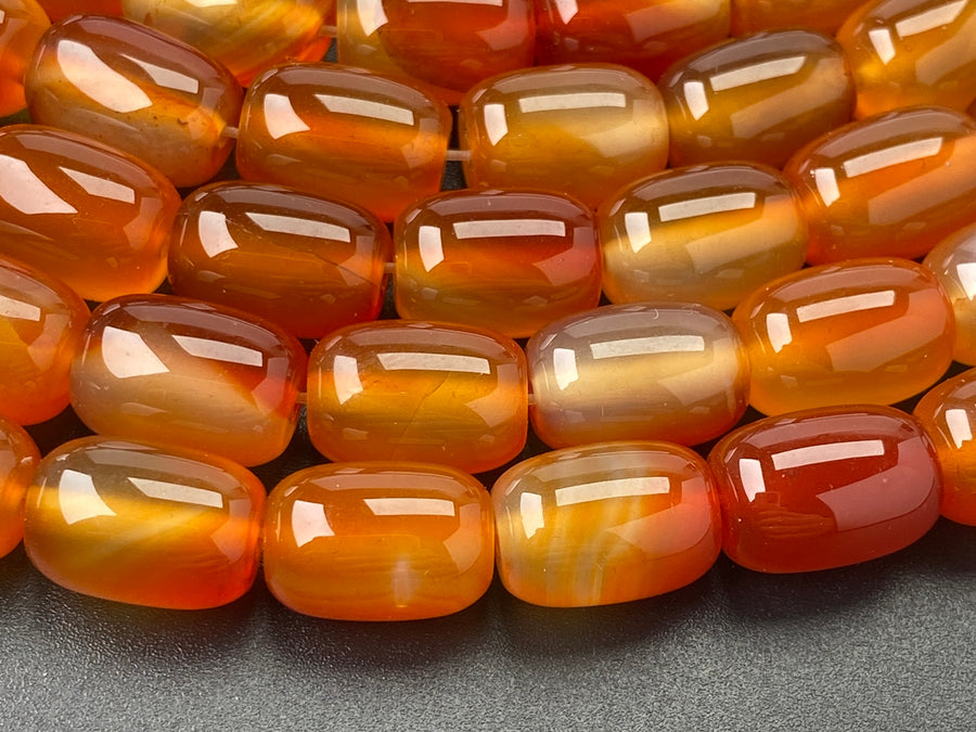 red agate barrel beads for jewelry making