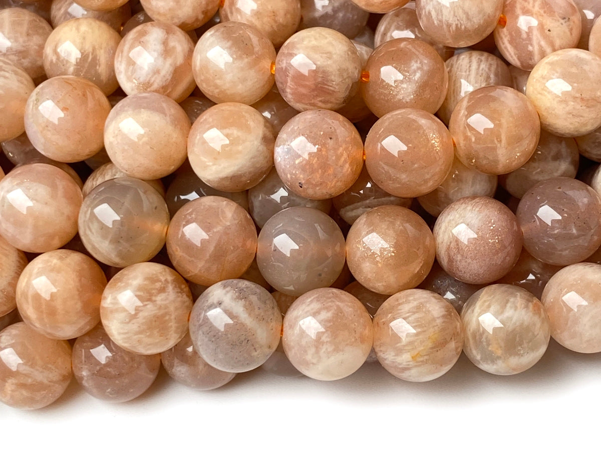 15.5" 8mm natural Sunstone round jewelry beads, semi precious stone