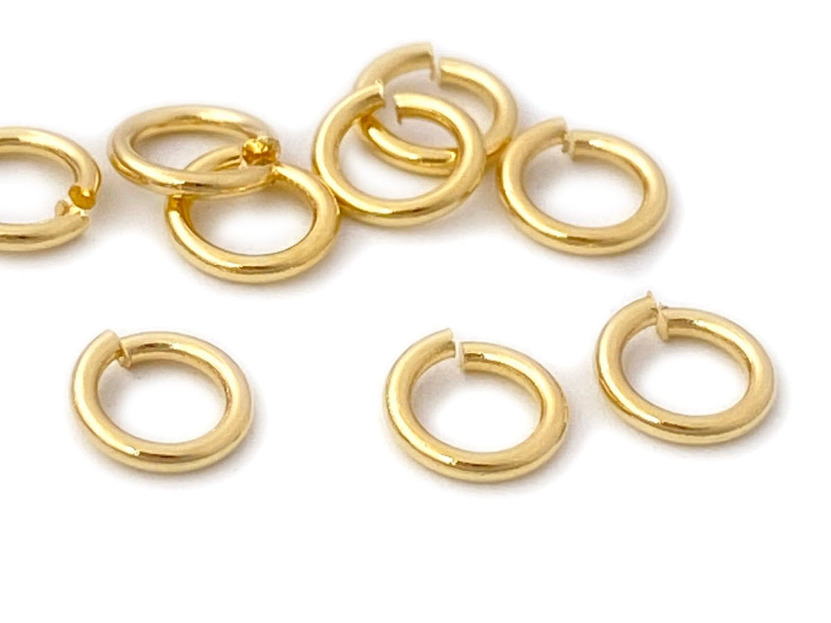 20PCS 5mm gold plated brass open jump rings jewelry findings