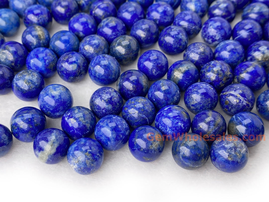 100PCS Natural lapis lazuli stone 10mm undrilled round beads B