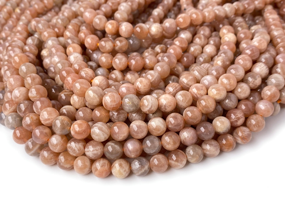 15.5" 8mm natural Sunstone round jewelry beads, semi precious stone