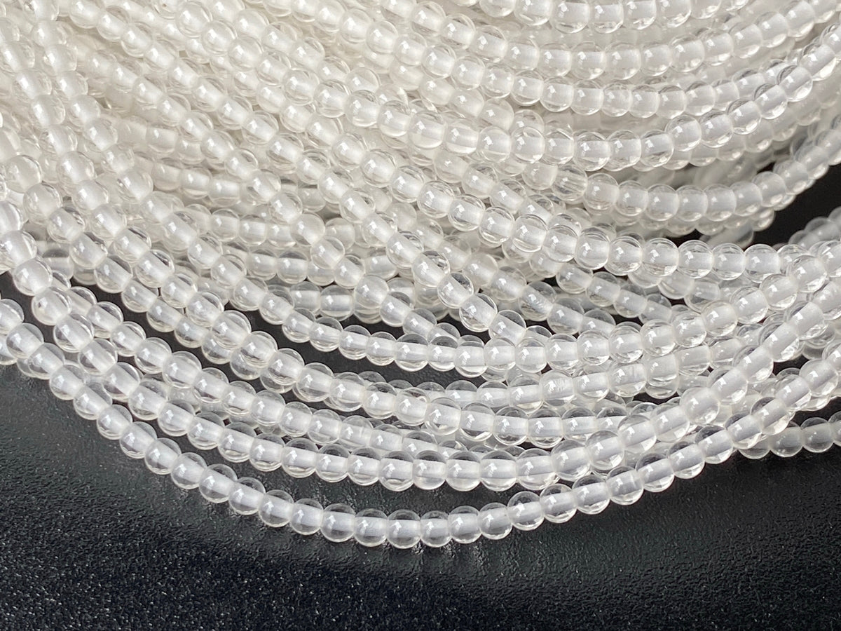 15.5" 2mm Natural rock crystal clear quartz tiny round beads