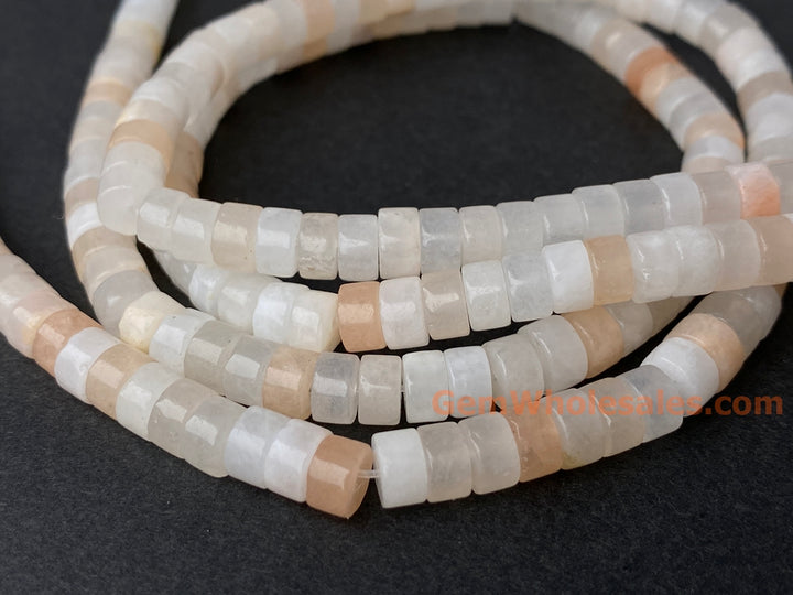 15.5" 3x6mm natural pink aventurine Heishi Disc jewelry beads