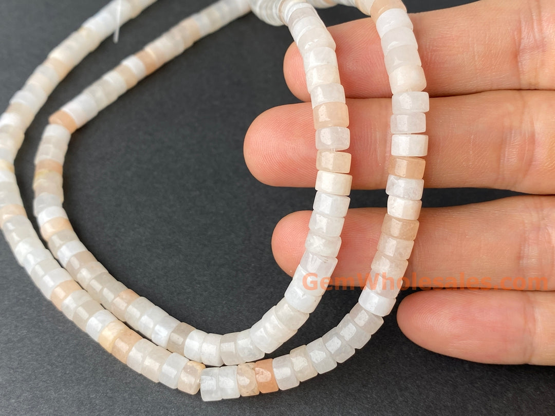 15.5" 3x6mm natural pink aventurine Heishi Disc jewelry beads