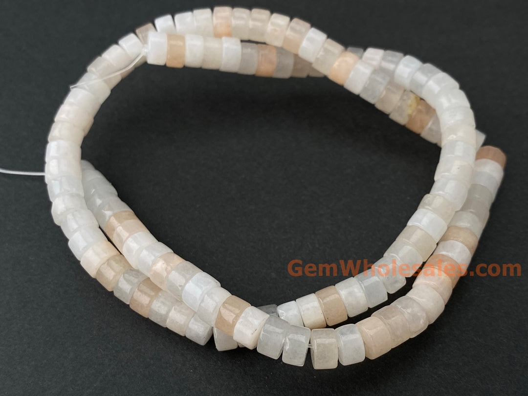 15.5" 3x6mm natural pink aventurine Heishi Disc jewelry beads
