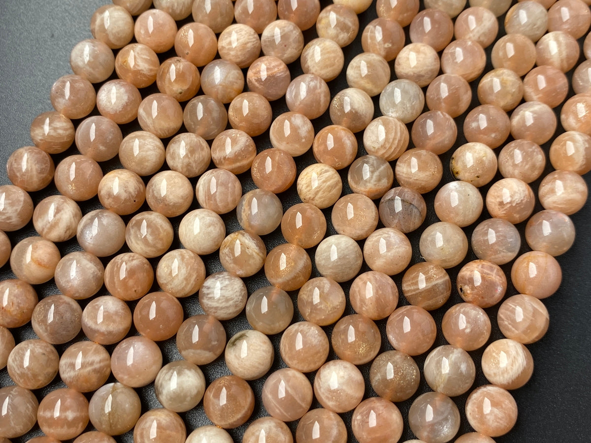 15.5" 8mm natural Sunstone round jewelry beads, semi precious stone