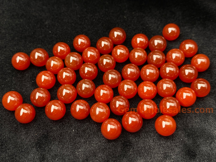 10PCS 10mm red agate undrilled round sphere beads