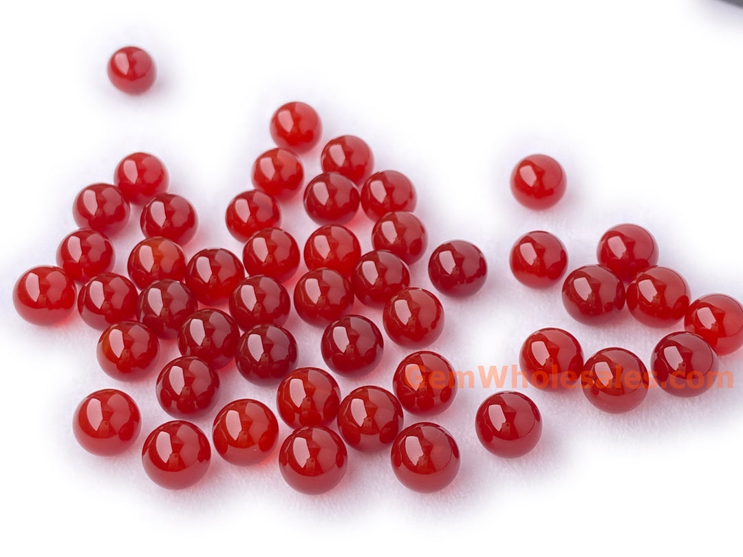 10PCS 10mm red agate undrilled round sphere beads