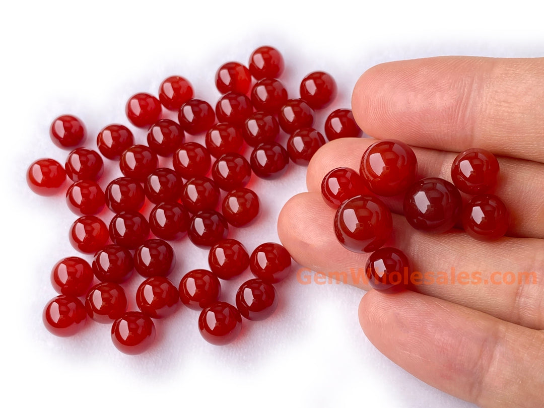 10PCS 10mm red agate undrilled round sphere beads