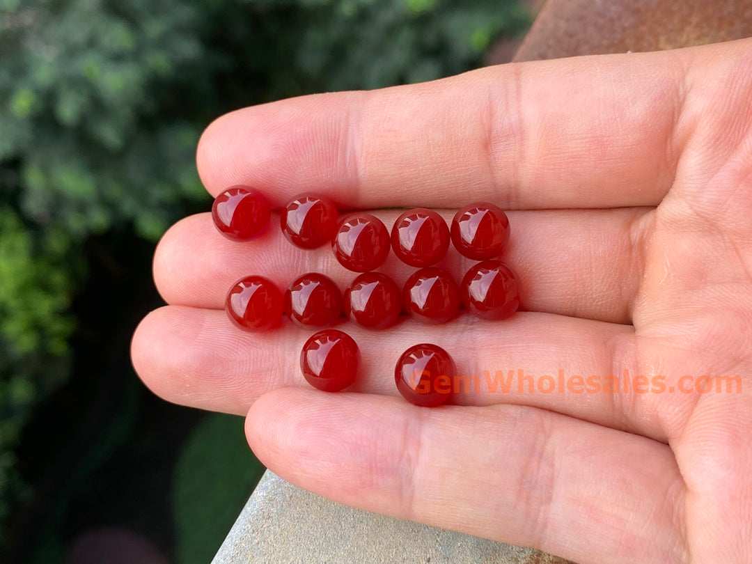 10PCS 10mm red agate undrilled round sphere beads