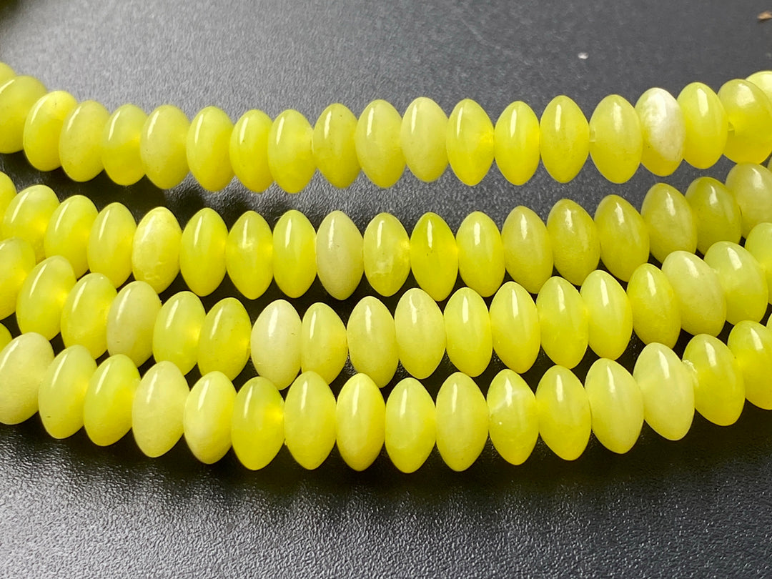 15.5" 3x6mm Natural olive jade rondelle beads,disc beads, roundel beads