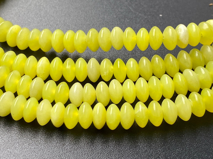 15.5" 3x6mm Natural olive jade rondelle beads,disc beads, roundel beads