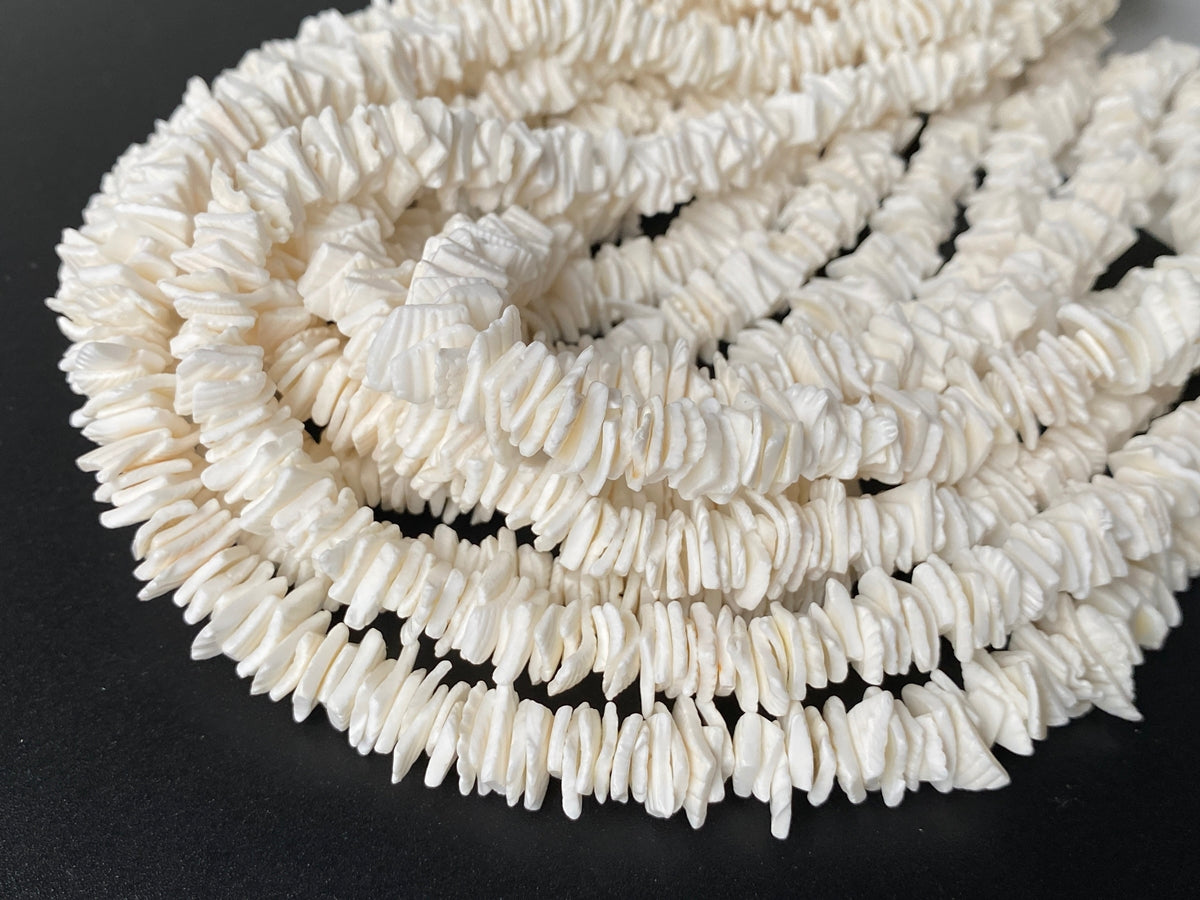 16" 8~12mm white shell flake chips beads strands