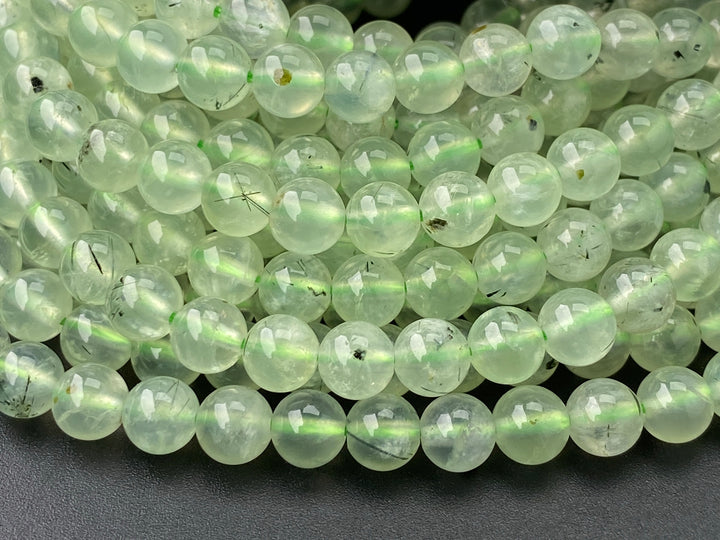 15.5" 6mm Natural green prehnite stone Round beads A