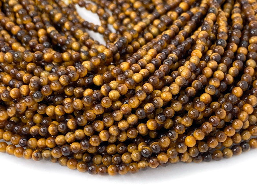 2mm yellow tiger eye beads