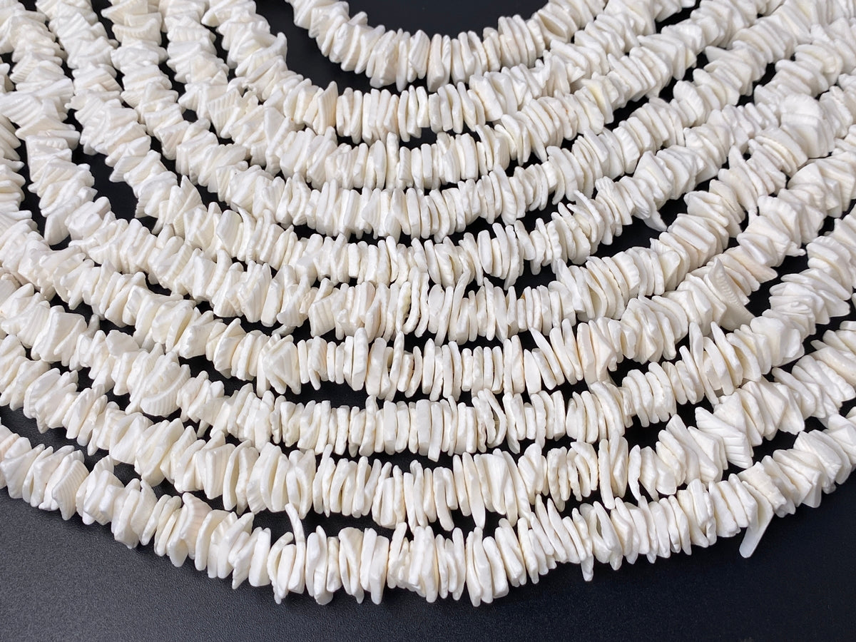 16" 8~12mm white shell flake chips beads strands