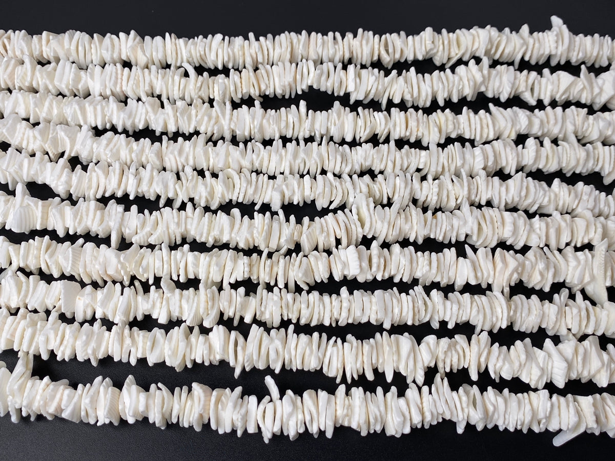 16" 8~12mm white shell flake chips beads strands