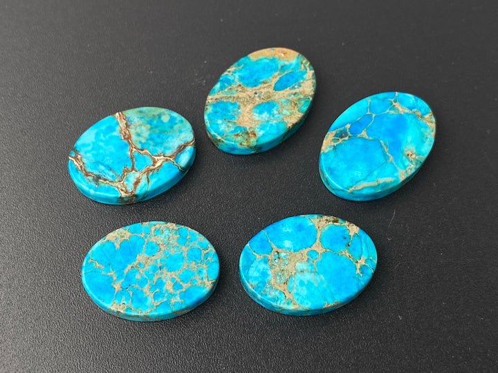 2PC 13x18mm blue Sea Sediment Imperial Jasper cabochon